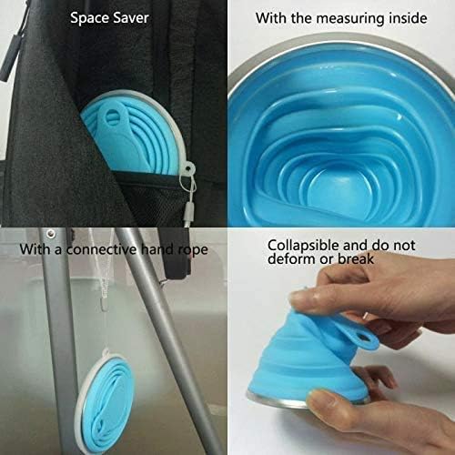 IYYI Collapsible Cups for Traveling, Silicone Collapsible Cups, Camping Mugs, Foldable Cup, Folding Cup for Camping, Hiking, Outdoors, Travel (Gray-Green)