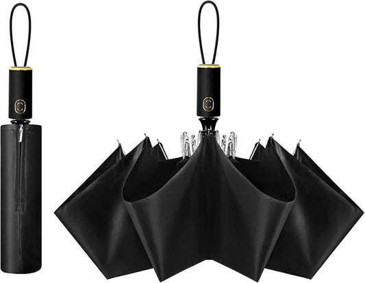 Cuby UV Sun Umbrella Compact Folding Umbrella lightweight Portable Manual Travel Umbrella for Rainproof & 99% UV Protection with Black Anti-UV Coating