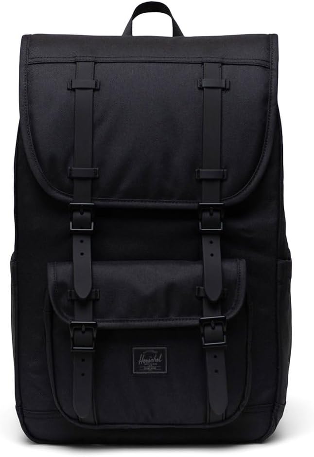 Herschel Supply Co. Little America Mid, Black Tonal, One Size