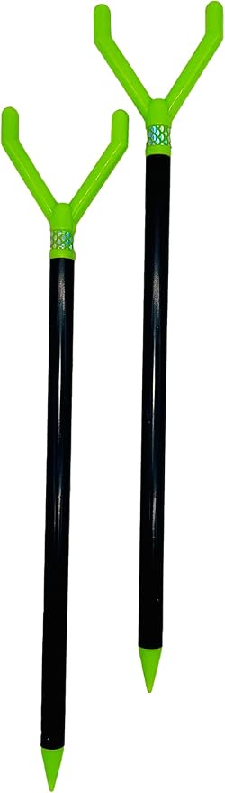 Fishin’ Stix Trident Telescoping Fishing Rod Holders – Extendable 12"–30", 50 lb+ Capacity, Sand Stake Pole Stand for Surf Fishing, Bank Angling, Catfish Rods, Lure & Bait Setup
