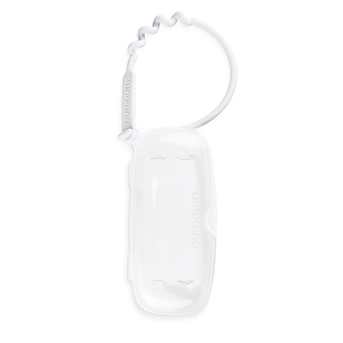 NumNum Pre-Spoon GOOtensils Travel Case with Silicone Tie – Clear (Case Only, Spoons Not Included)