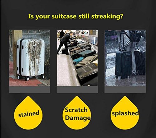 JenKin Luggage Protector Suitcase Cover PVC Waterproof Travel Suitcase Fits Most to 30"（30" (21.3" L x 13.4" W x 29.5" H)）