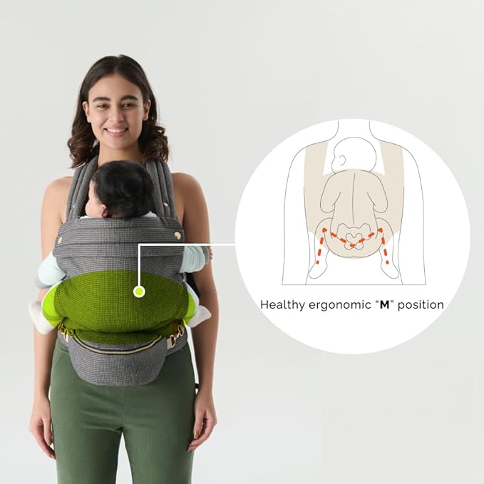 Ergonomic Baby Carrier for Newborns to Toddlers (7-35 lbs) with Adjustable Straps and Belt Bag – Comfortable, Versatile, and Stylish Babywearing Solution
