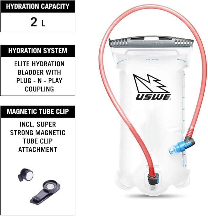 USWE Outlander Hydration Pack with Water Bladder, Hydration Backpack - Backpack for Cycling, MTB, Trail Running & More