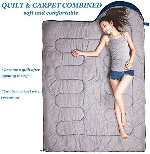 tuphen- Sleeping Bags for Adults Kids Boys Girls Backpacking Hiking Camping Microfiber Liner, Cold Warm Weather 4 Seasons Indoor Outdoor Use, Lightweight & Waterproof