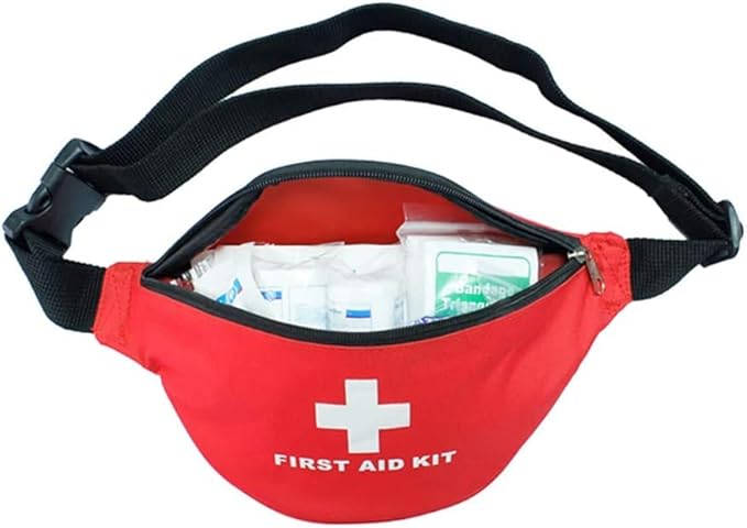 AOUTACC First Aid Empty Kit,Compact and Lightweight Waterproof First Aid Bag Empty with Zippered for Emergency at Home, Office, Car, Outdoors, Boat, Camping, Hiking(Bag Only) (2 Pack Fanny Pack)