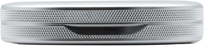 Metal Pouch Can | Metal Container | Slim EDC Pocket Tin | Airtight & Moisture-Resistant | Compact Daily Organizer | Pill Case & Travel Tin | Father’s Day Gift for Dad | (Insignia Ed, Silver, Slim)