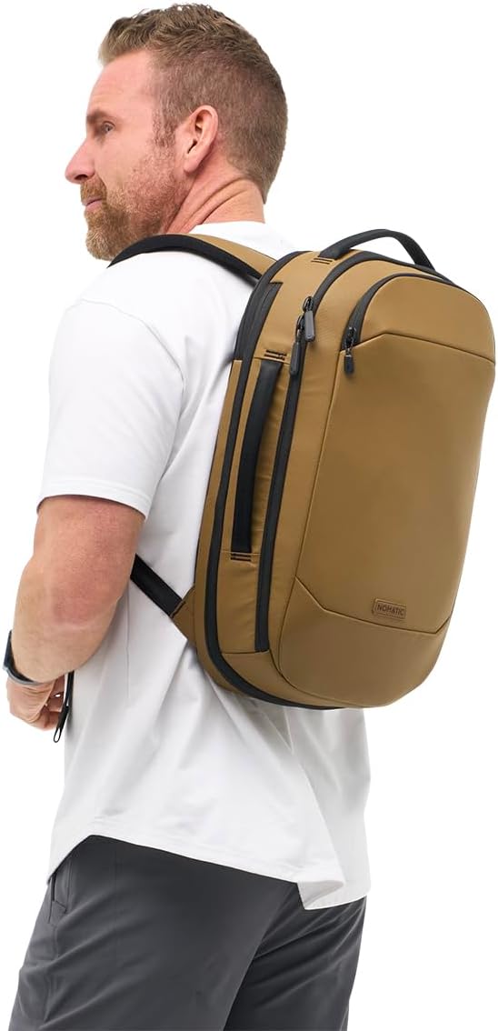 NOMATIC Navigator RS Pack 15L: 15L Premium Backpack w/ 6L Built-In Expansion - Water Resistant Anti Theft Backpack - Laptop Bag - Computer Backpack - Expandable Coyote Backpack