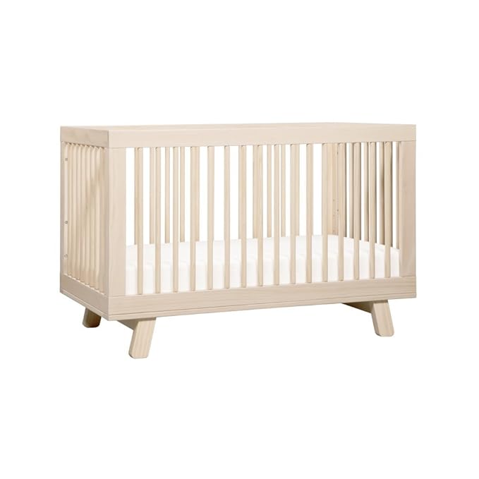 Babyletto Hudson 3-in-1 Convertible Baby Crib - GREENGUARD Gold Certified - Convertible Crib to Toddler Bed and Daybed - Baby Bed with 4 Adjustable Heights - Wooden Crib - Washed Natural
