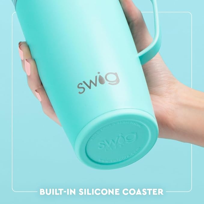 Swig Life 22oz Travel Mug, Insulated Tumbler with Handle and Lid, Travel Coffee Mug, Cup Holder Friendly, Stainless Steel 22 oz Tumbler, Reusable Insulated with Lid (Iowa)