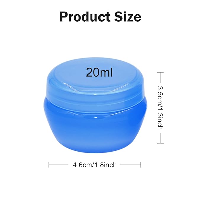 Cosywell Travel Containers - 6PCS Refillable Leak-proof Cream Jars for Toiletries, Lotion, Cosmetic, Body Cream