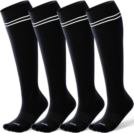 LEVSOX Compression Socks for Pregnant Women 20-30 mmHg Knee High Cute Funny Mens Supports Socks for Nurses, Medical, Travel