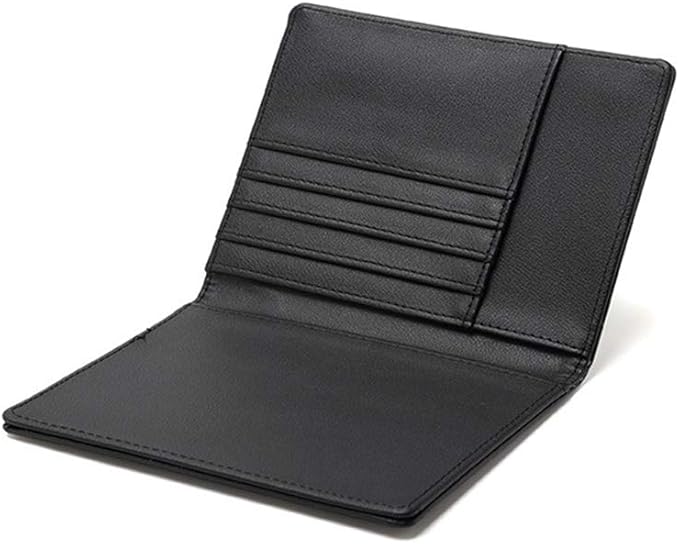 BAKUN Travel Wallet & Family Leather Passport Holder Cover RFID Blocking Travel Wallet, Leather Card Case, Travel Document Organizer Case(Black)