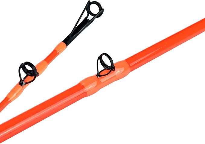 Monster Catfish Fishing Rod - 7' Medium Heavy, 1-Piece Glow in Dark Casting Rod, S-Glass & Carbon Graphite Blend, Durable EVA Foam Super Grip, Catfish Pole for Night Fishing