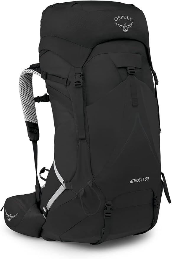 Osprey Atmos AG LT 50L Men's Backpacking Backpack, Black, S/M