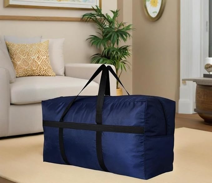 Extra Large Storage Duffle Bag with Zippers and Handles, Big Foldable Duffle Bag for Travel