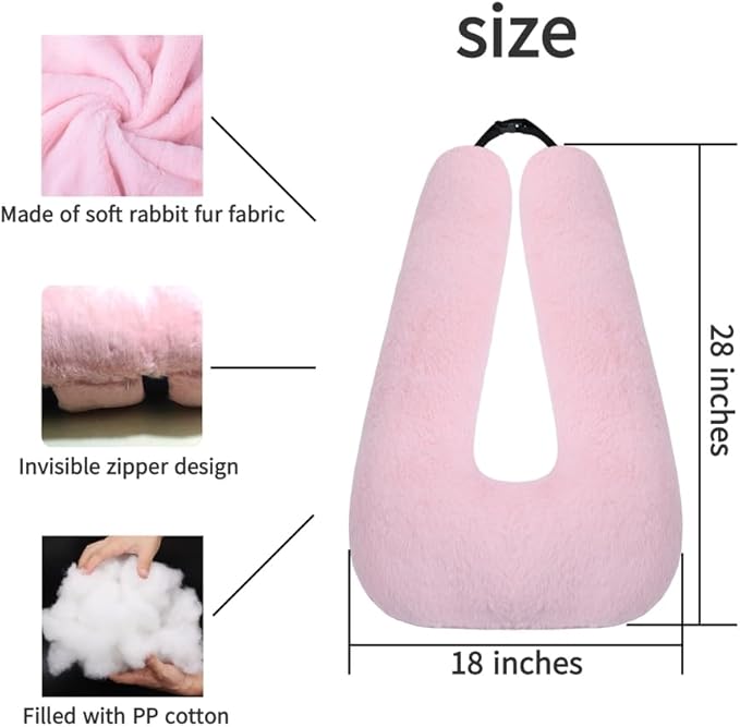 Travel Pillow Cushion for The Back Seat of Car Car Pillow for Kids A Sleeping Artifact Suitable for Long-Distance Travel of Adults and Children Travel Pillow for Kids Pink