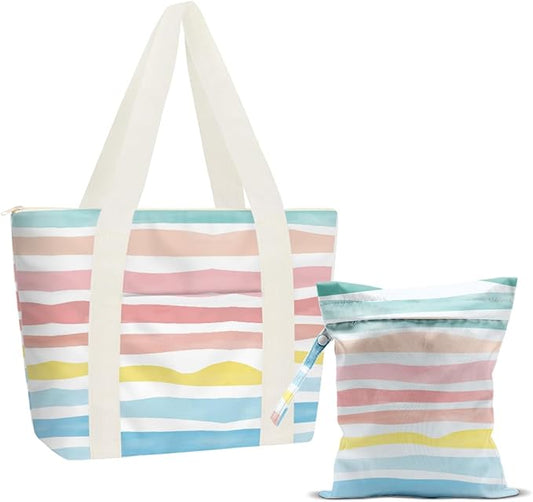 Beach Bags Wet Bag for Swimsuit Tote Bag for Friends Travel Gifts, Aloha Bags Waterproof Vacation Essential