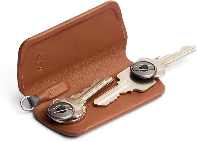 Bellroy Key Cover Plus – 3rd Edition (Leather Key Holder, Holds 4 – 8 Keys) - Caramel