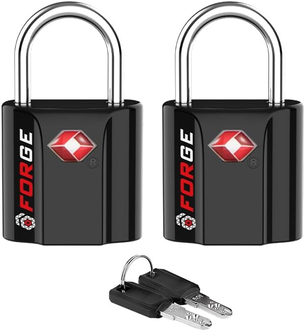TSA Approved Luggage Locks, Ultra-Secure Dimple Key Travel Locks with Zinc Alloy Body