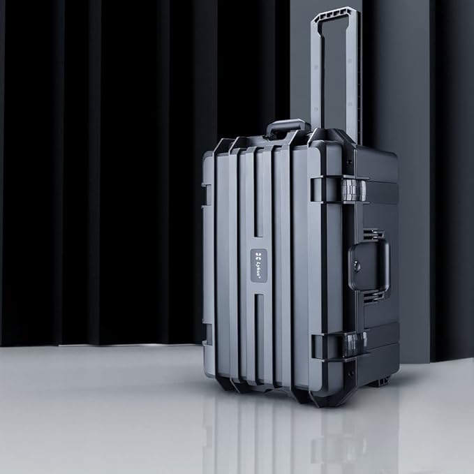 Lykus HC-6030 Large Waterproof Hard Case with Wheels and Customizable Foam, Interior Size 23.5x16.8x10.7 inch, Suitable for large electronic equipment and more