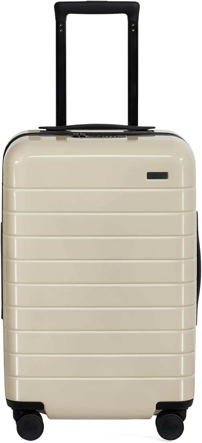 Away Carry-On Luggage, Lightweight Hardside Suitcase with Spinner Wheels, 22 Inch Airline Approved, TSA Lock, Salt White