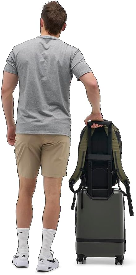 NOMATIC Navigator RS Pack 15L: 15L Premium Backpack w/ 6L Built-In Expansion - Water Resistant Anti Theft Backpack - Laptop Bag - Computer Backpack - Expandable Ranger Green Backpack