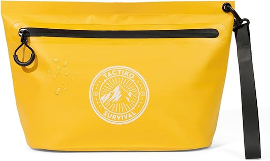 Tactiko Heavy-Duty Splash Water Resistant Zipper Pouches - 3L Hold-All Organizers for Dry Bags, Travel Bags (Yellow)