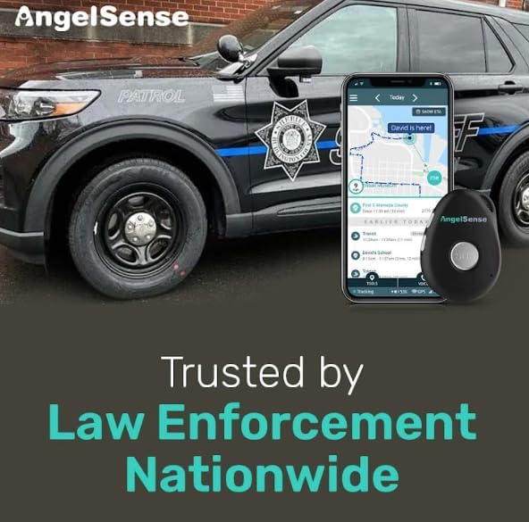 AngelSense Personal GPS Tracker for Kids, Teen, Autism, Special Needs, Elderly, Dementia - 2-Way Auto-Answer Speakerphone & SOS Button - School Bus Tracking - Subscription Required