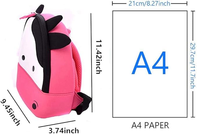 JiePai Cow Toddler Kids Backpack with Harness Leash for Boys Girls Age 1-3