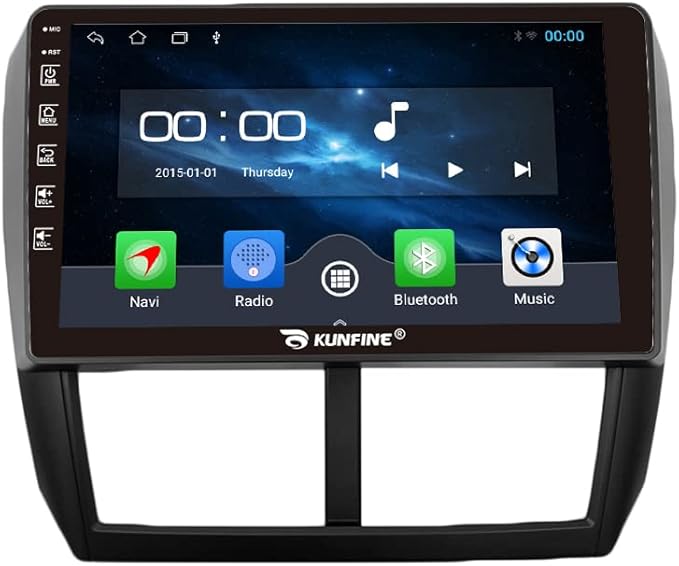 Kunfine Car Android Navigation Stereo GPS Radio Reverse Camera Display 9" IPS Touchscreen Headunit Tablet Pad Media Player for Subaru Forester 2007-2013, if Applicable Quad Core 2G+32G