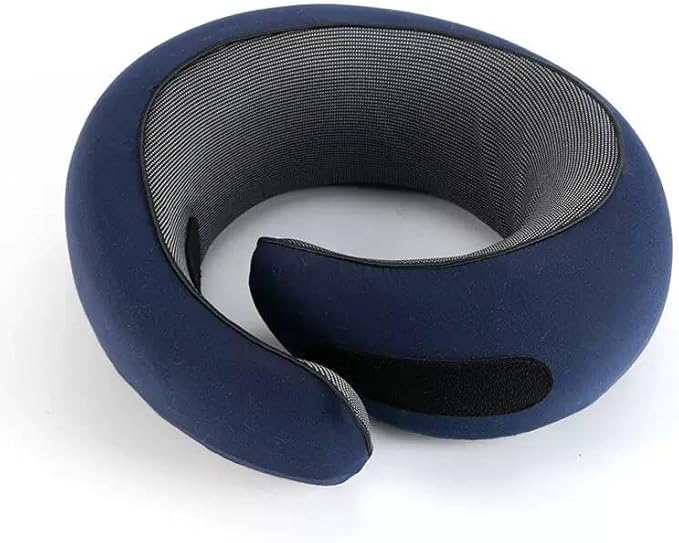 Travel Pillow, Travel Neck Pillow, 360 Degree Comfort and Breathability, Airplane Travel Neck Pillow, Stowable U-Shaped Pillow (Navy Blue)