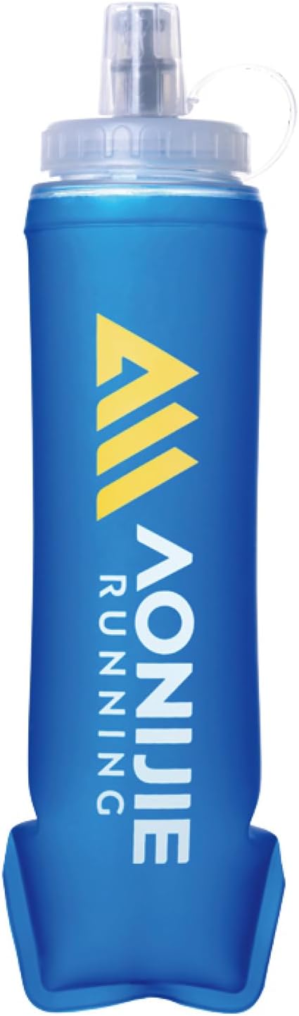 TRIWONDER Collapsible Flask Soft Folding Water Bottles - Large Mouth for Easy Filling - BPA-Free Hydration Bottle Ideal for Running Hiking Cycling Climbing (02# 500ml)