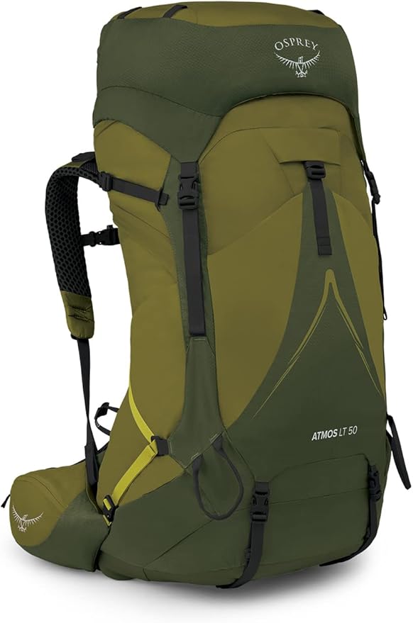 Osprey Atmos AG LT 50L Men's Backpacking Backpack, Scenic Valley/Green Peppercorn, S/M