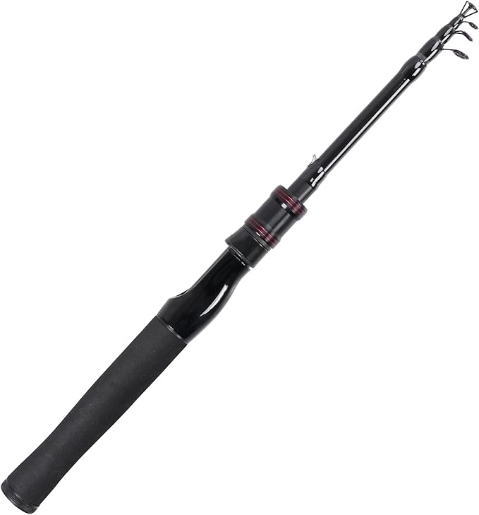 Telescopic Fishing Rod, Collapsible Fishing Rod Portable Spinning Pole for Saltwater and Freshwater, Carbon Fiber Lightweight and Compact Design