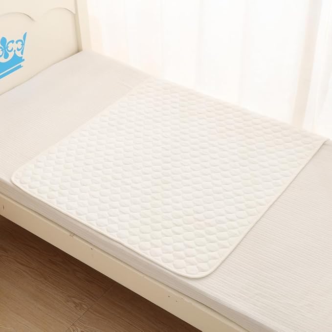 BlueSnail Washable Underpads,Waterproof,Soft, Portable and Reusable Incontinence Pads for Toddler,Adults,Elderly and Pets (34"x36" Pack of 2)(Snow-White)