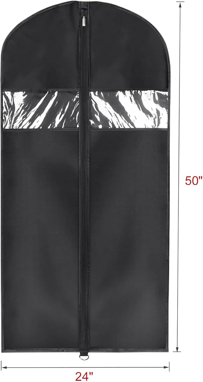 Univivi Lightweight Garment Bag Suit Bag for Storage and Travel (24"X50"-5pcs - Oxford)