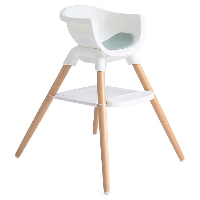 Joie Chai Multi-Mode Highchair - European Beech Wood, Convertible, 9+ Modes, Birth up to 60 lb. (Mist)