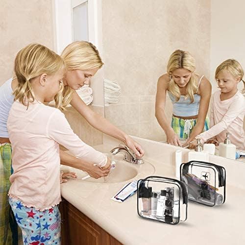 ANRUI Makeup Bags Clear Cosmetic Bag for Women Small Makeup Pouch for Girls/Kids Travel Toiletries Organizer Bags Waterproof Travel Liquids Storage Bags