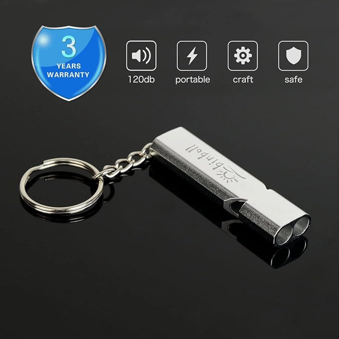 Emergency Whistles Lifeguard Safety Whistle with Lanyard and Keychain for Outdoor Camping Hiking Boating Backpacking Fishing Kayak Kids Rescue Signaling Loud Survival Whistle