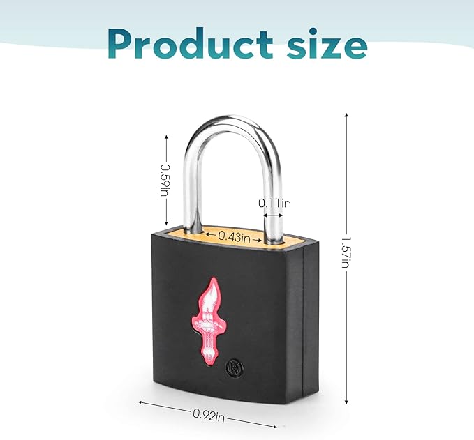4 Pack Neon Square TSA Approved Luggage Locks with Key for Suitcase Carry On Backpack Laptop Bag Travel Accessories