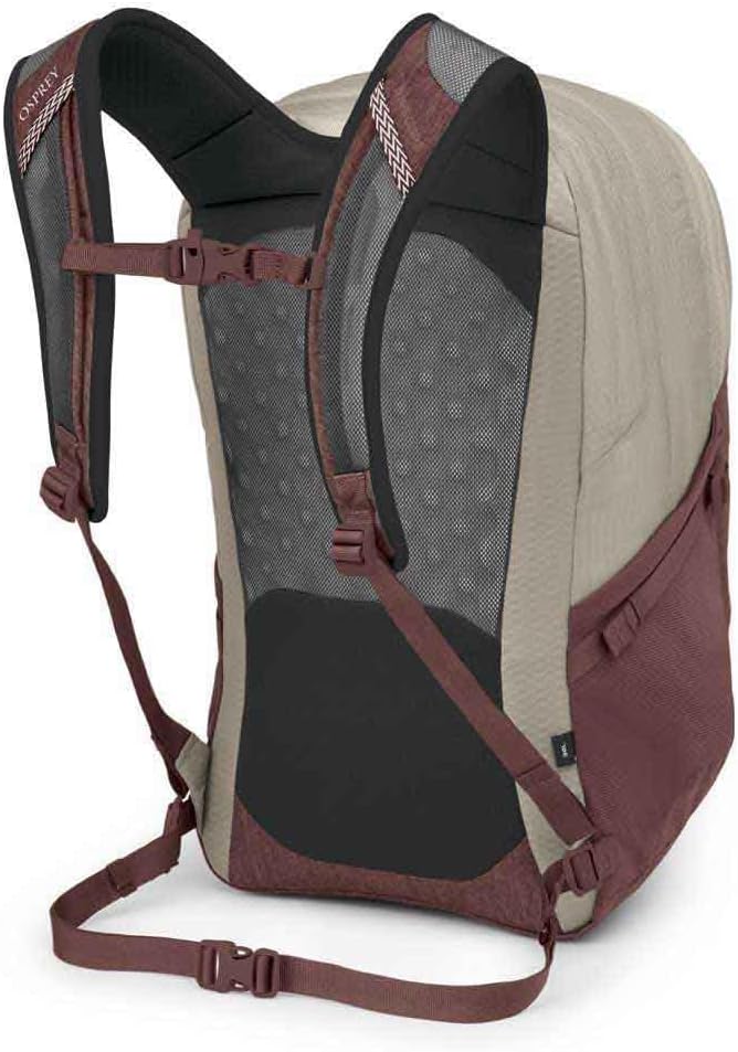 Osprey Comet Laptop Backpack, Sawdust Tan/Raisin Red