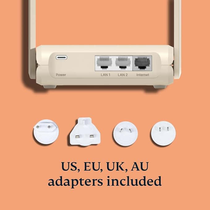 Aircove Go | Portable Wi-Fi 6 VPN Router | Protect Unlimited Devices | Free 30-Day ExpressVPN Trial | International (UK, EU, AU, & NZ Version)