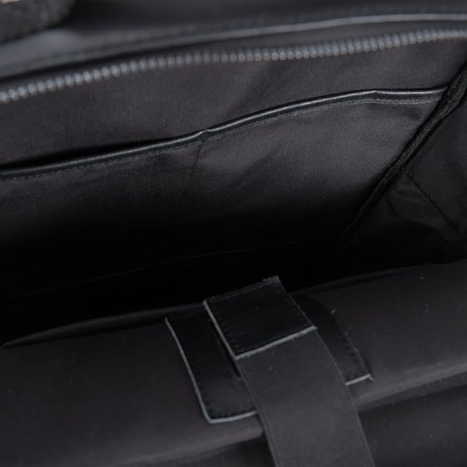STAR VISTA Angelo 17.3" Premium Calfskin Leather Laptop Backpack for Men, Multi Pockets, Business Travel Bag, Casual Outdoor Rucksack, YKK Zippers, Black