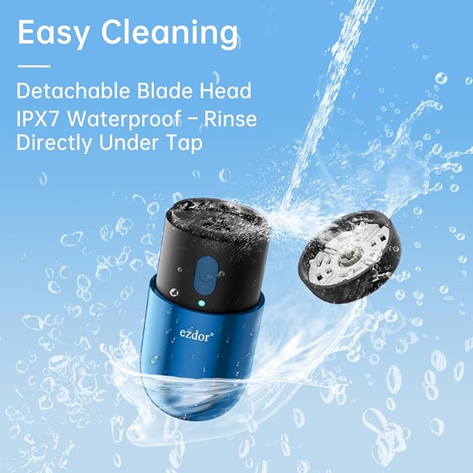 Mini Electric Shaver, Portable Electric Razor for Men Women, USB-C Rechargeable Mini Shavers, Waterproof Portable Razors, Powerful Men's Shaver, Cordless for Travel Home Business Trip