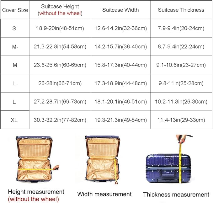 MosaiRudo Thicker Luggage Cover Elastic Suitcase Cover Protector Fits 18-32 Inch Suitcase Travel Accessories (Rainforest, L)