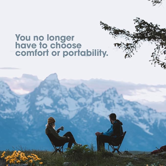 CLIQ Portable Chair Version 1.0 - Lightweight Folding Chair for Camping - Supports 300 Lbs - Perfect for Outdoor Adventures - Moss