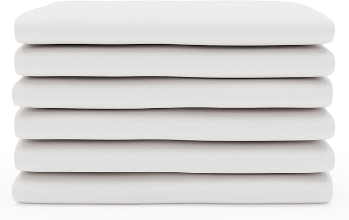 Foundations Pinnacle Folding Metal Hotel Crib and Sheet Bundle - Includes 4" Foam Mattress and 6-Pack White Fitted Compact Sheets for Babies & Toddlers