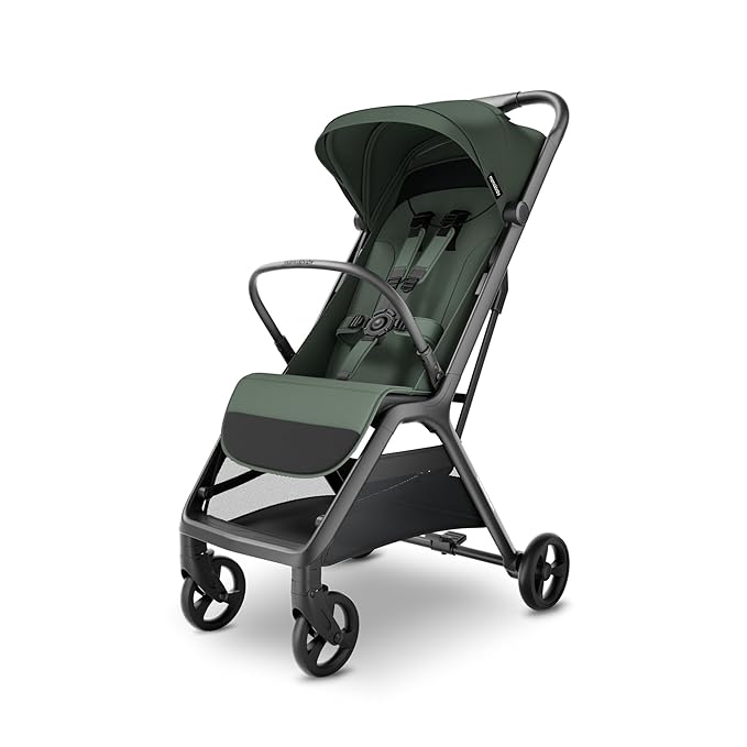 MAMA & BABY Packa Compact Travel Stroller – Lightweight, One-Hand Auto Folding, Portable & Lie-Flat Baby Stroller, Newborns and Toddlers Stroller with UPF 50+ Canopy & Mesh Ventilation