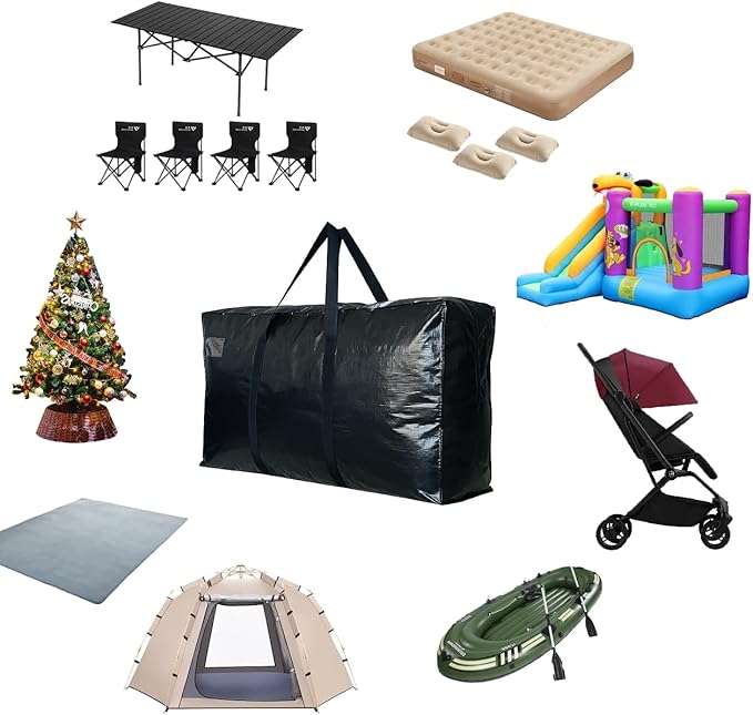 Extra Large Storage Duffle Bag with Zippers and Handles, Big Foldable Duffle Bag for Travel